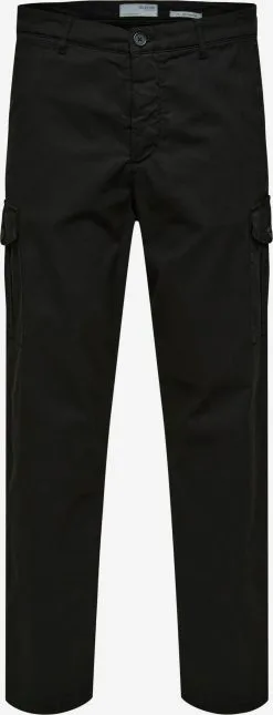 Selected Homme Cargobroeken Regular Cargobroek Wick Heren Zwart