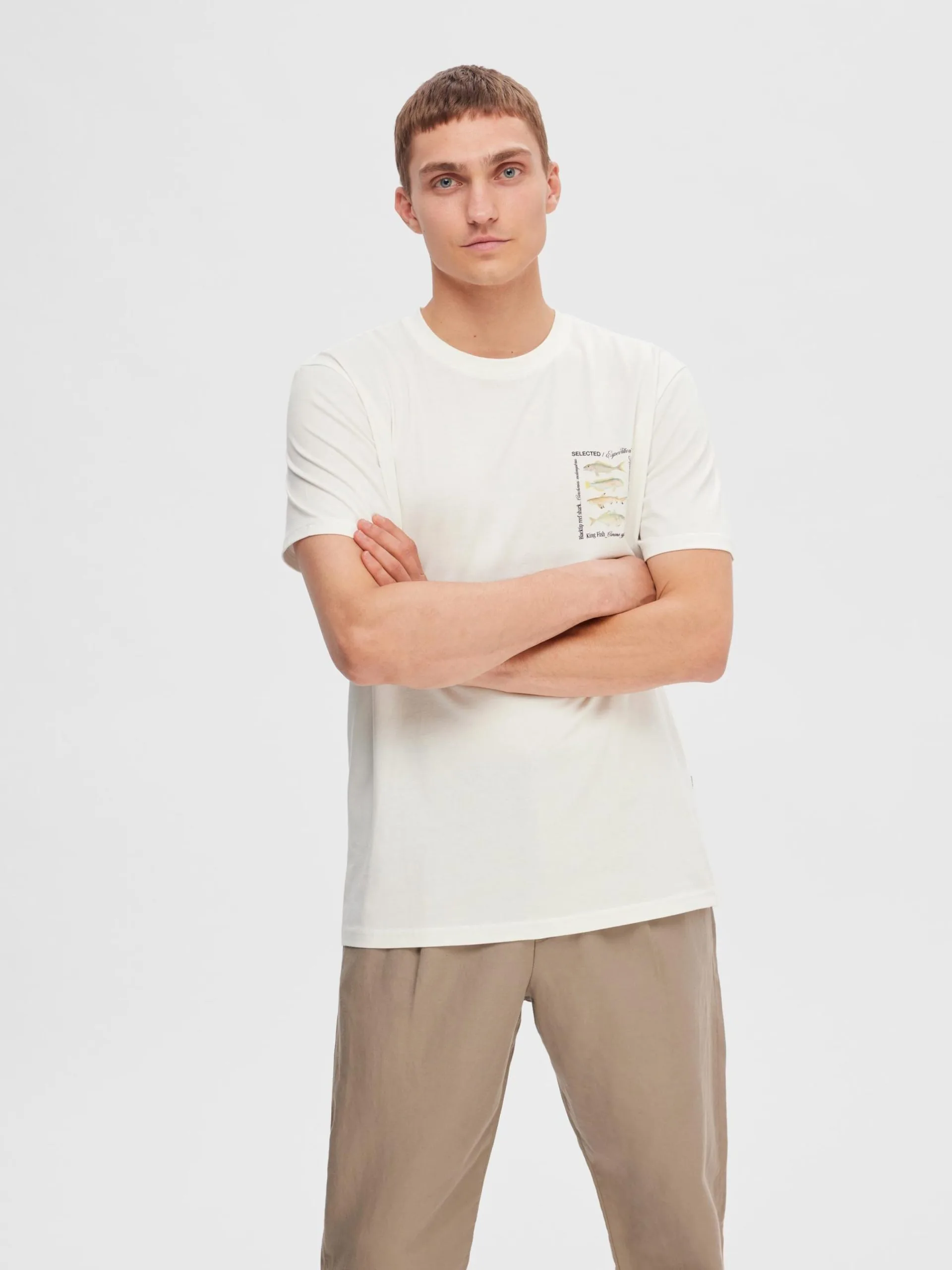 Selected Homme T-shirts Shirt SONNY Heren Beige / Crème 4 Selected Homme T-shirts Shirt SONNY Heren Beige / Crème - Afbeelding 2