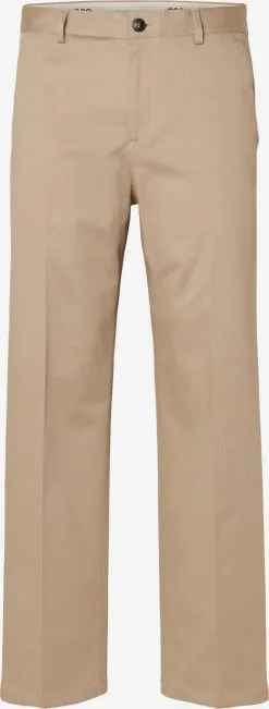 Selected Homme Pantalons Regular Pantalon WILLIAM Heren Greige
