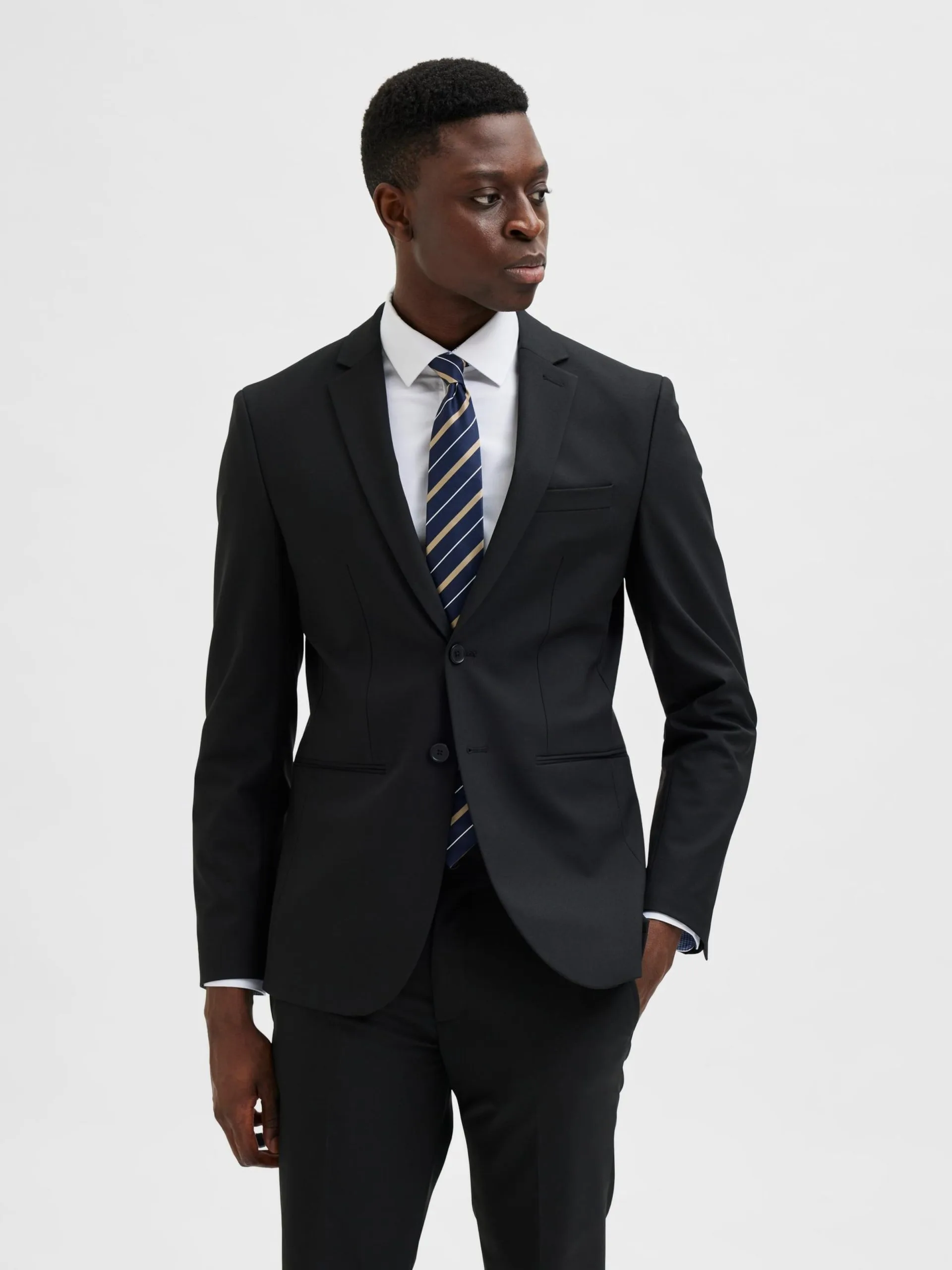 Selected Homme Colberts Slim Fit Business-colbert Josh Heren Zwart 4 Selected Homme Colberts Slim Fit Business-colbert Josh Heren Zwart - Afbeelding 2