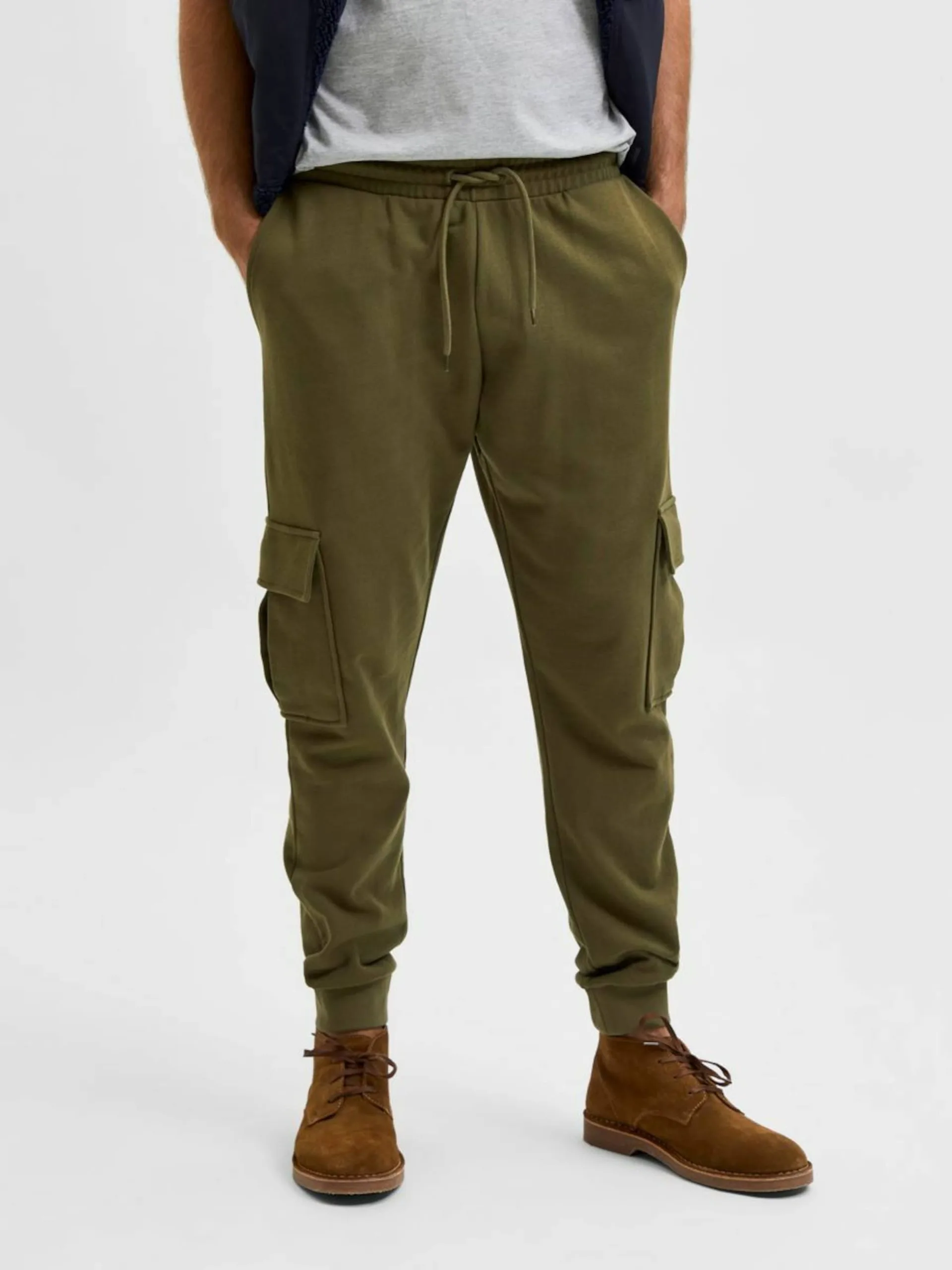 Selected Homme Cargobroeken Tapered Cargobroek Heren Groen 4 Selected Homme Cargobroeken Tapered Cargobroek Heren Groen - Afbeelding 2