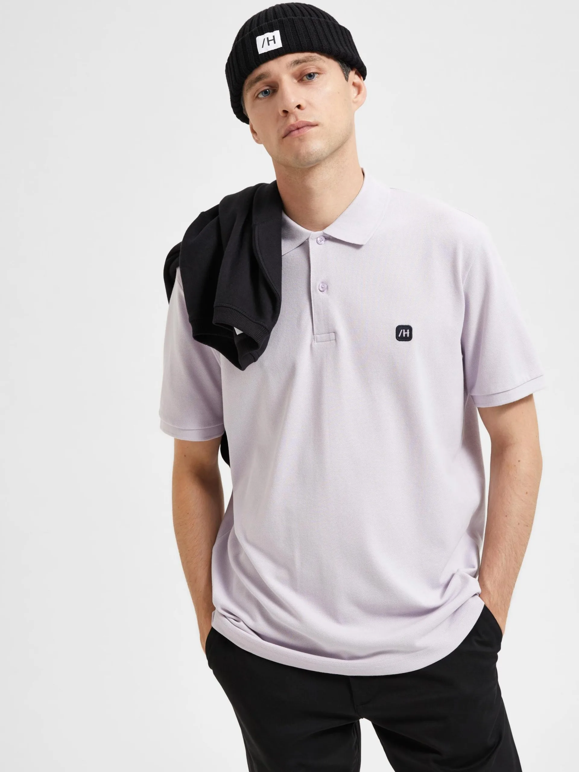 Selected Homme Polos Shirt Dante Heren Pastellila 7 Selected Homme Polos Shirt Dante Heren Pastellila - Afbeelding 5