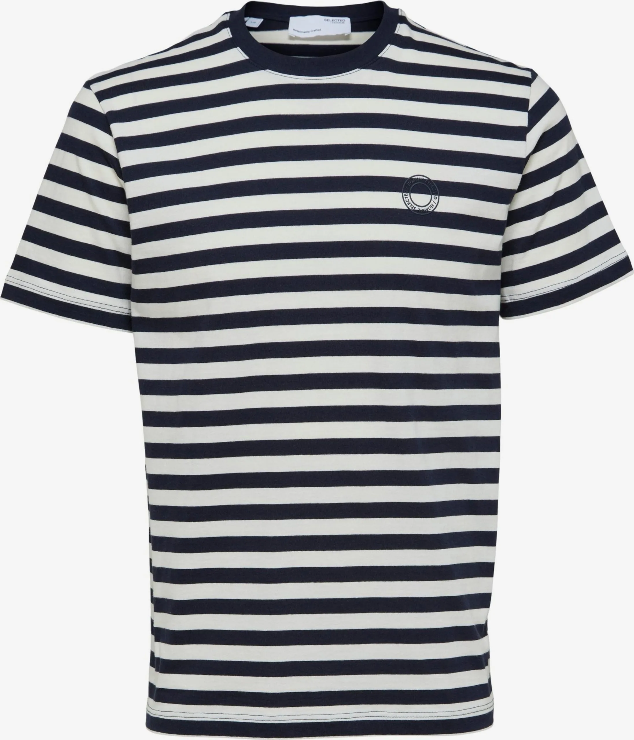 Selected Homme T-shirts Shirt Ricky Heren Nachtblauw / Wit 3 Selected Homme T-shirts Shirt Ricky Heren Nachtblauw / Wit