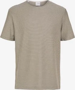 Selected Homme T-shirts Shirt Sobb Heren Kaki