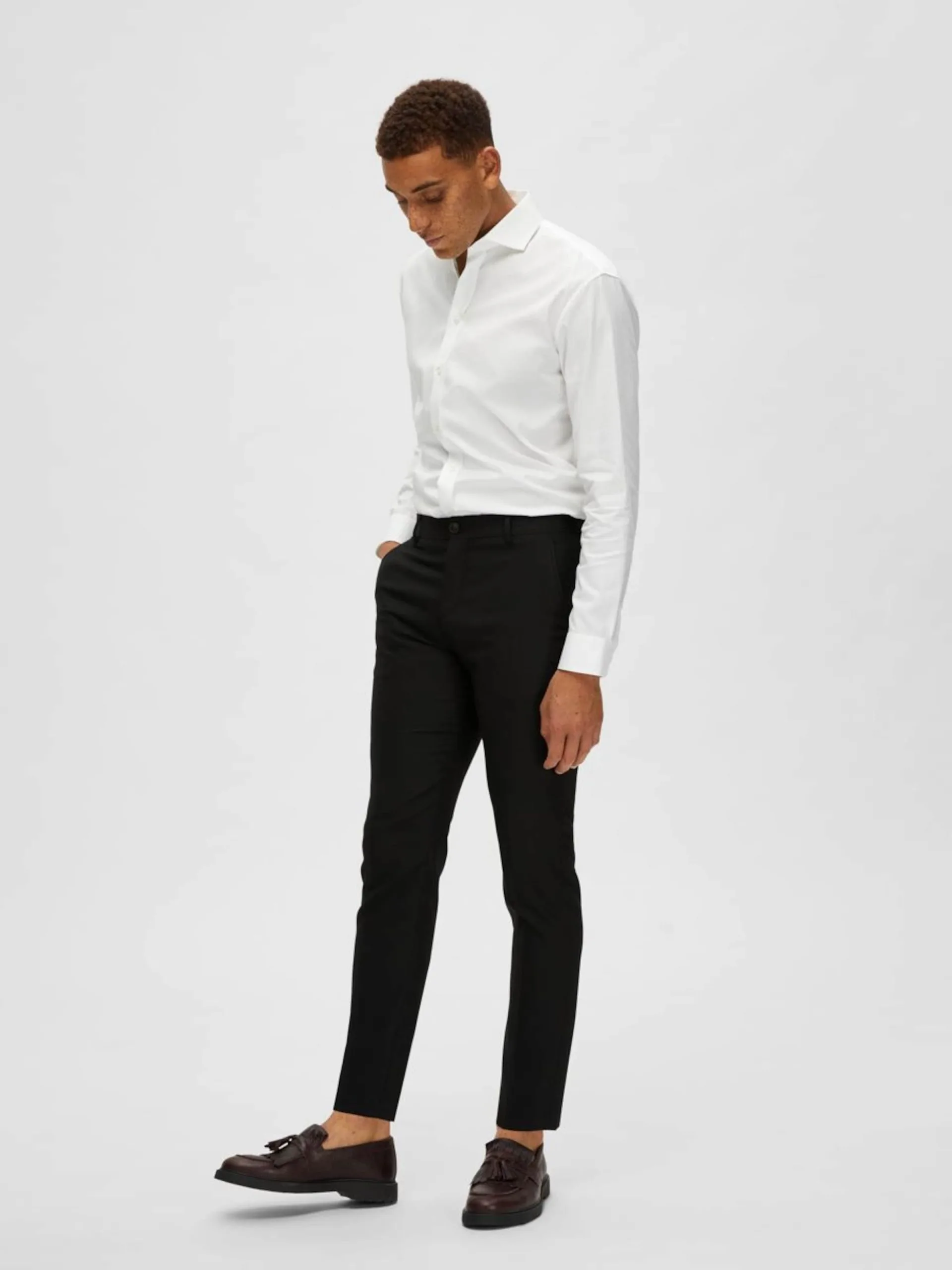 Selected Homme Pantalons Slimfit Broek Heren Zwart 6 Selected Homme Pantalons Slimfit Broek Heren Zwart - Afbeelding 4
