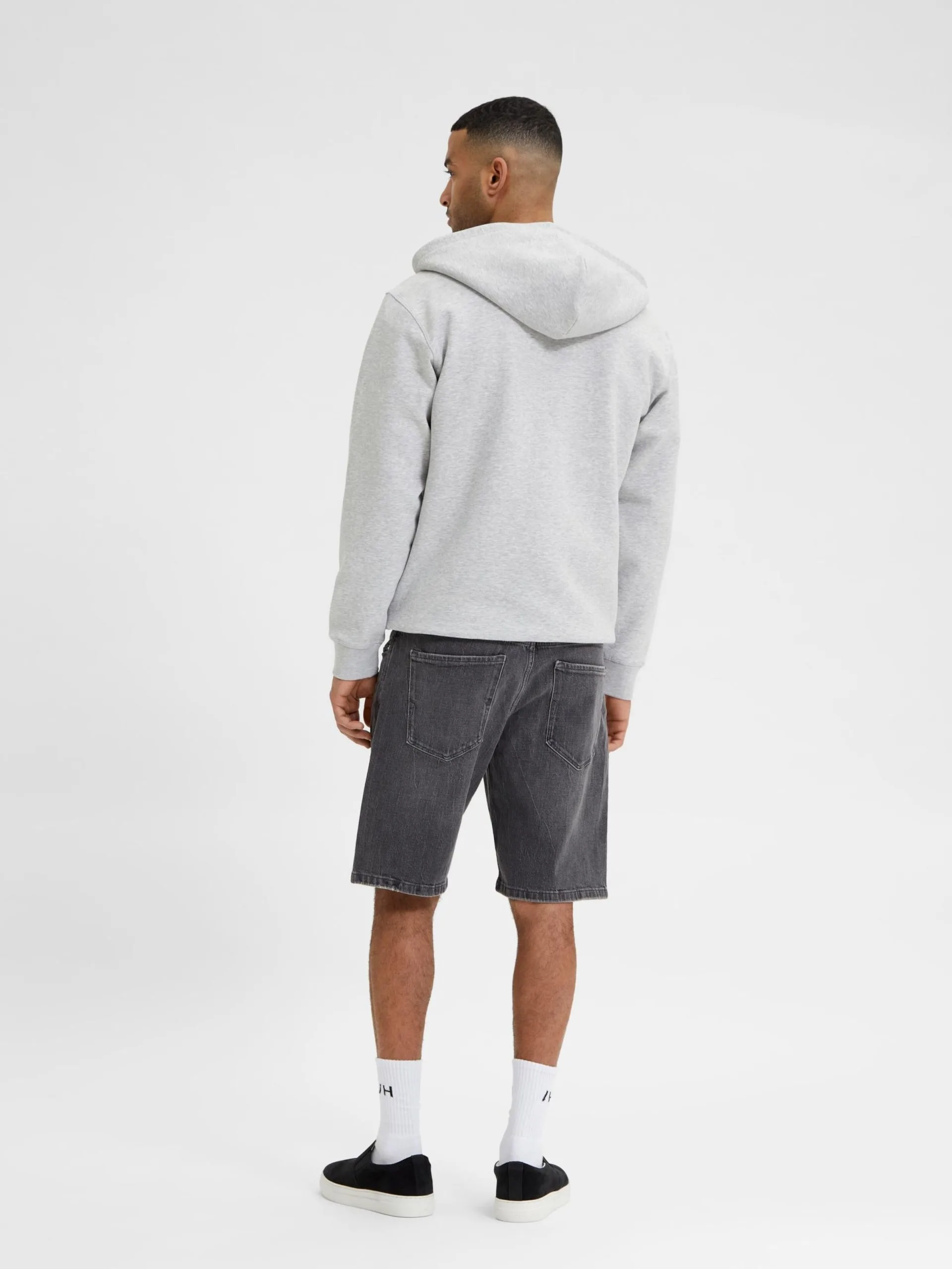 Selected Homme Denim Shorts Regular Jeans ALEX Heren Donkergrijs 6 Selected Homme Denim Shorts Regular Jeans ALEX Heren Donkergrijs - Afbeelding 4