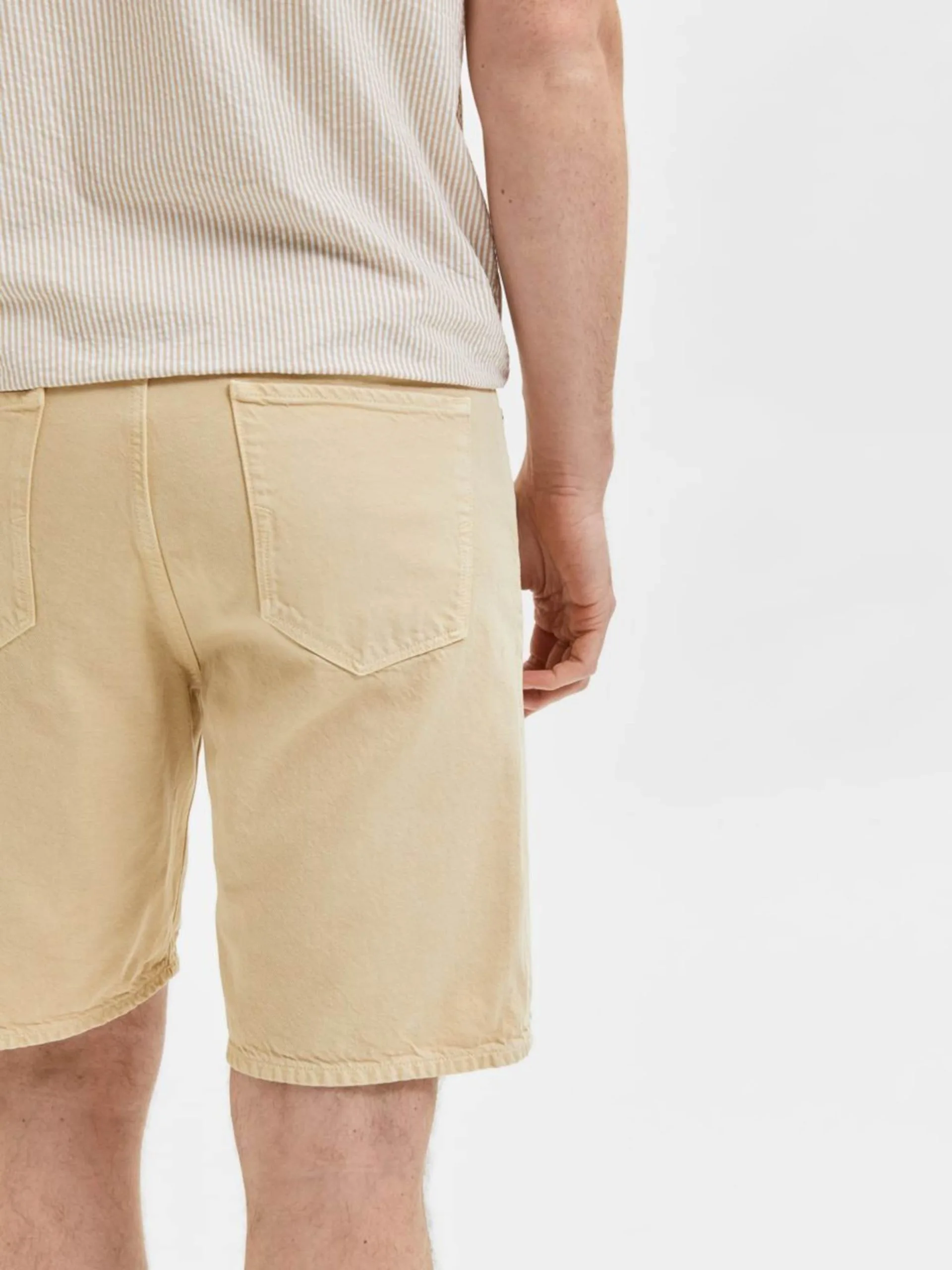 Selected Homme Denim Shorts Regular Jeans Heren Beige 8 Selected Homme Denim Shorts Regular Jeans Heren Beige - Afbeelding 6