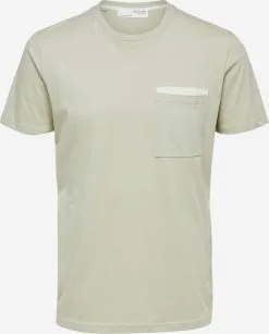 Selected Homme T-shirts Shirt Heren Lichtgroen