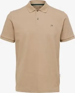 Selected Homme Polos Shirt DANTE Heren Lichtbruin