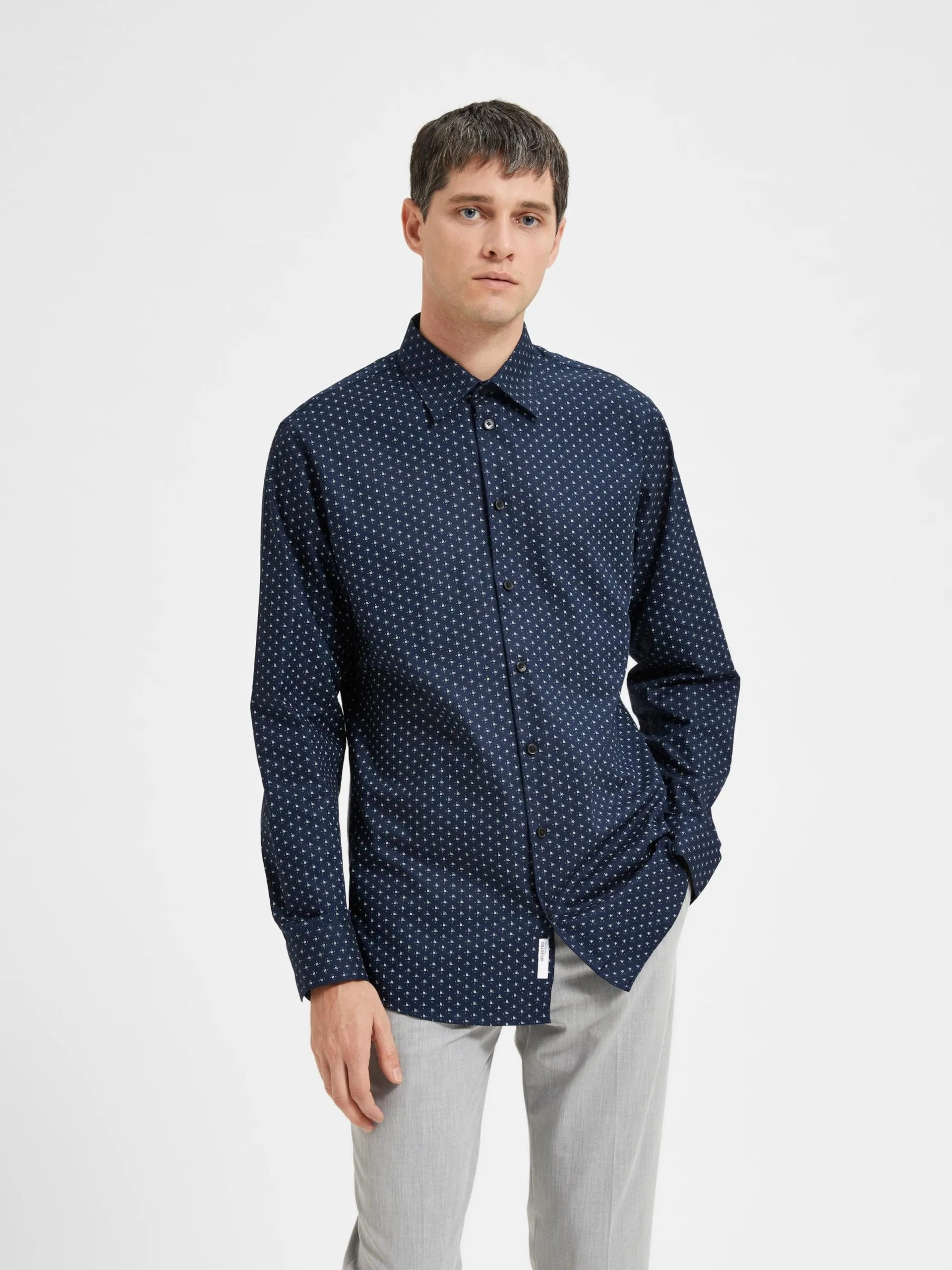 Selected Homme Casual Overhemden Regular Fit Overhemd Heren Nachtblauw 4 Selected Homme Casual Overhemden Regular Fit Overhemd Heren Nachtblauw - Afbeelding 2