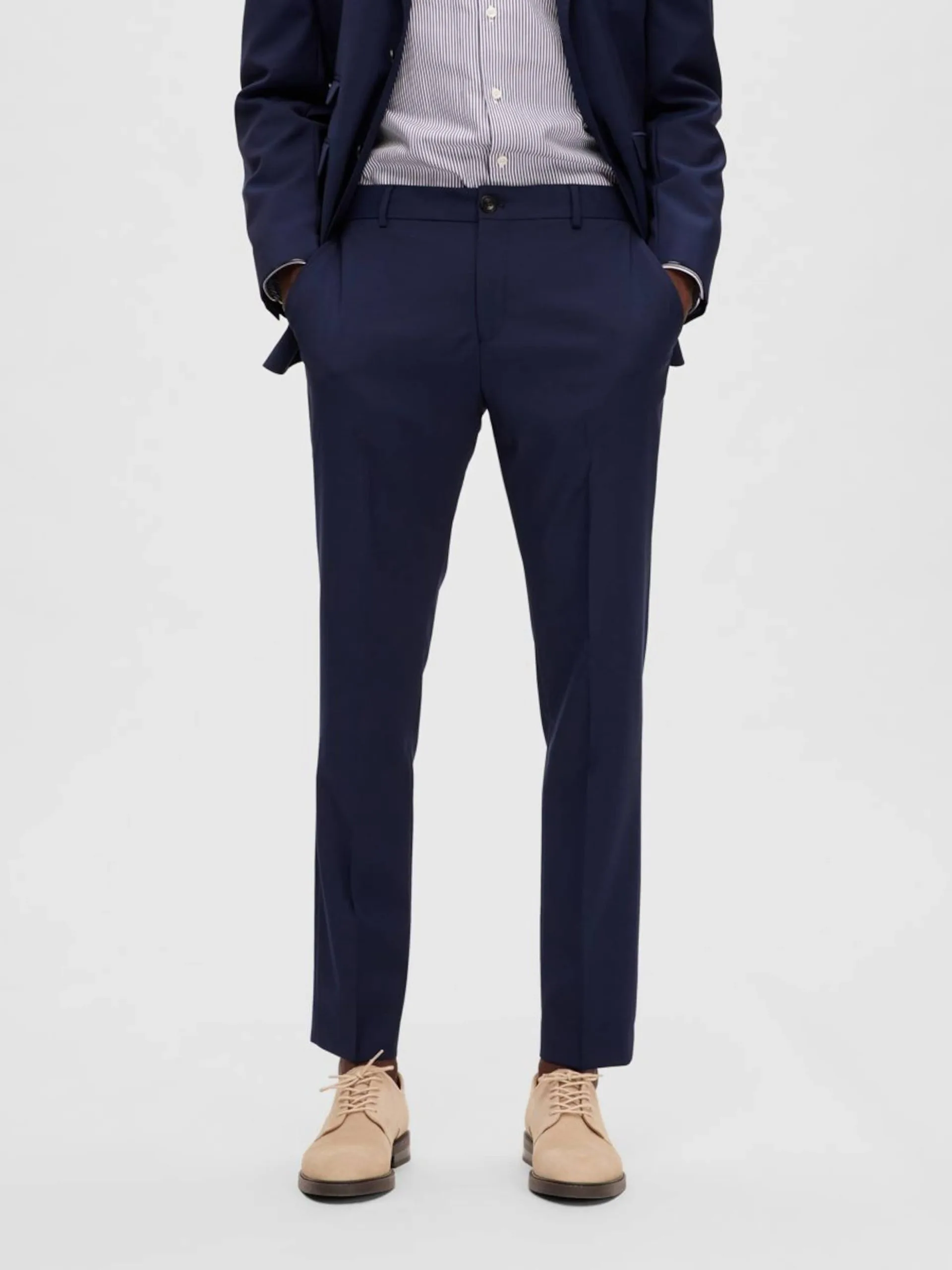 Selected Homme Pantalons Slimfit Pantalon Heren Navy 4 Selected Homme Pantalons Slimfit Pantalon Heren Navy - Afbeelding 2