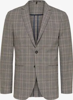 Selected Homme Blazers Slim Fit Colbert Liam Lucas Heren Stone Grey