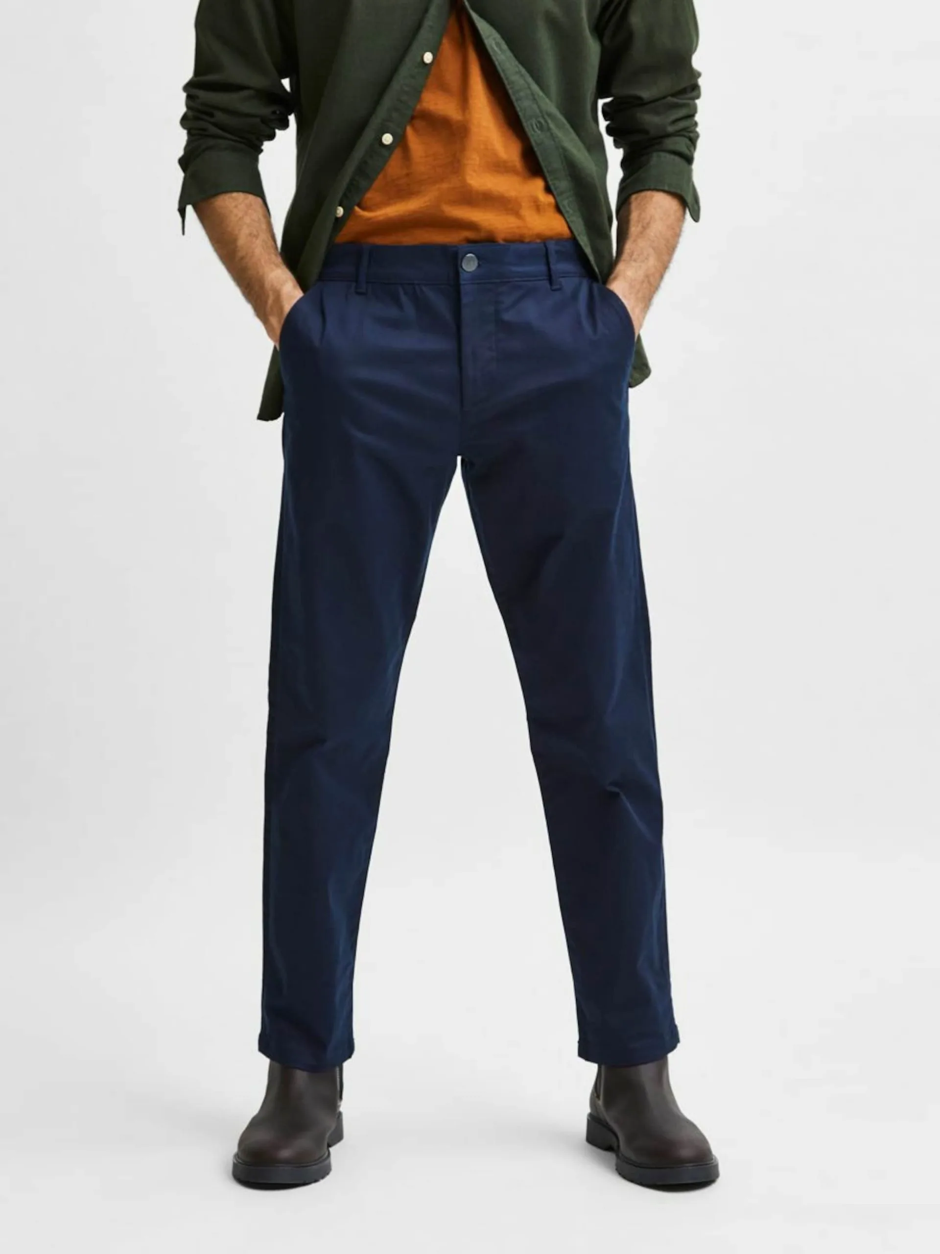 Selected Homme Chinos Regular Chino Stoke Heren Navy 4 Selected Homme Chinos Regular Chino Stoke Heren Navy - Afbeelding 2