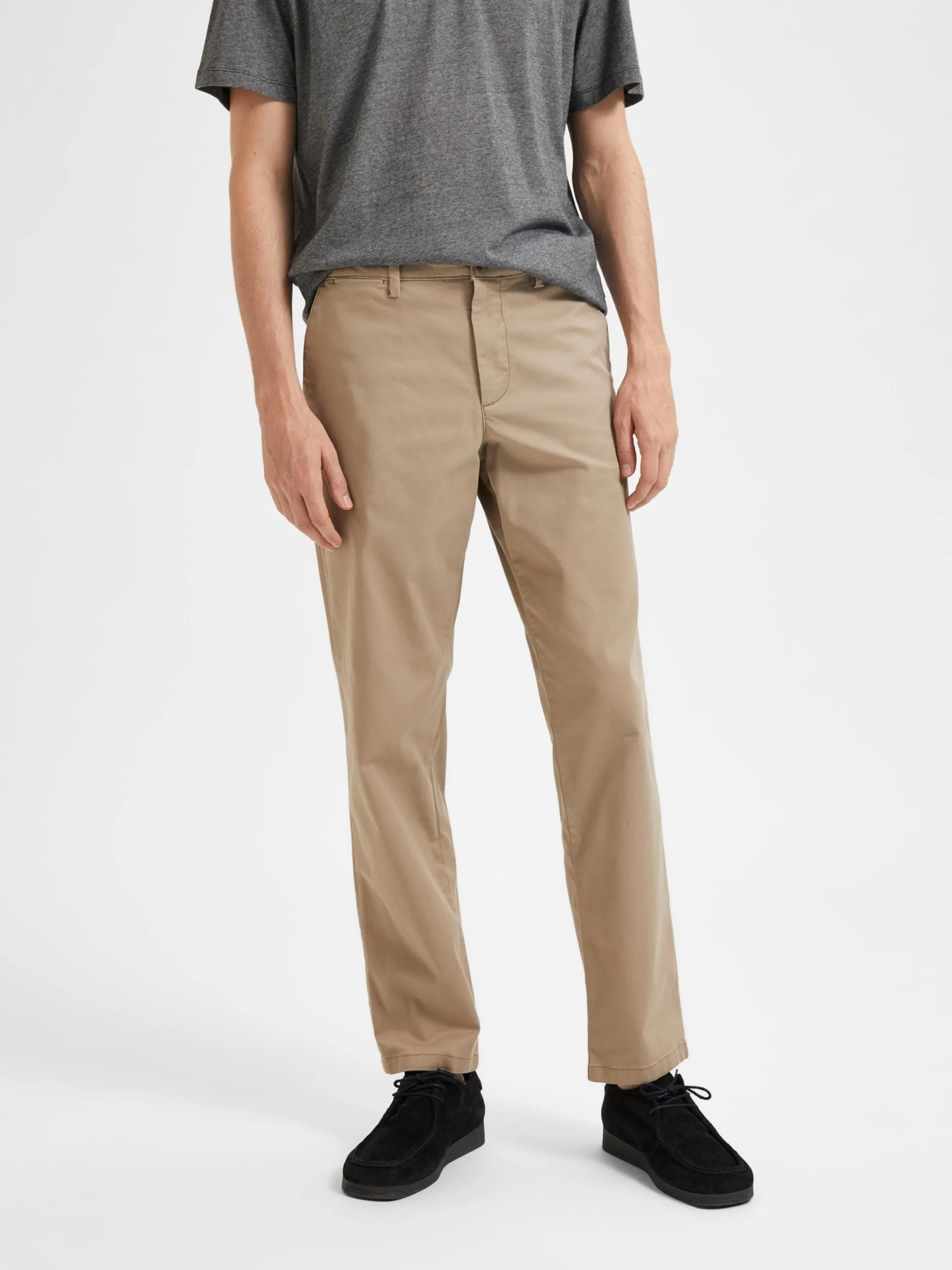 Selected Homme Chinos Regular Chino New Miles Heren Beige 4 Selected Homme Chinos Regular Chino New Miles Heren Beige - Afbeelding 2