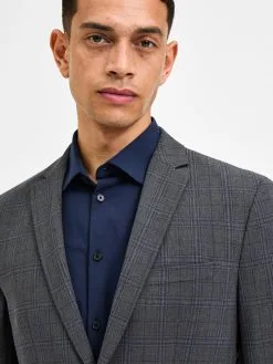 Selected Homme Blazers Slim Fit Colbert Josh Heren Donkergrijs -Selected Homme Groot Warenhuis 12964f63448d7be2c644f7649c0cf6d9