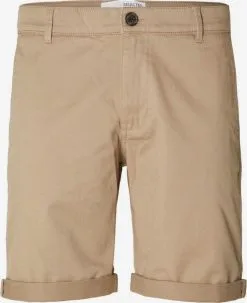 Selected Homme Chino Shorts Regular Chino Heren Bruin