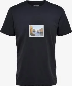 Selected Homme T-shirts Shirt Aloha Heren Zwart