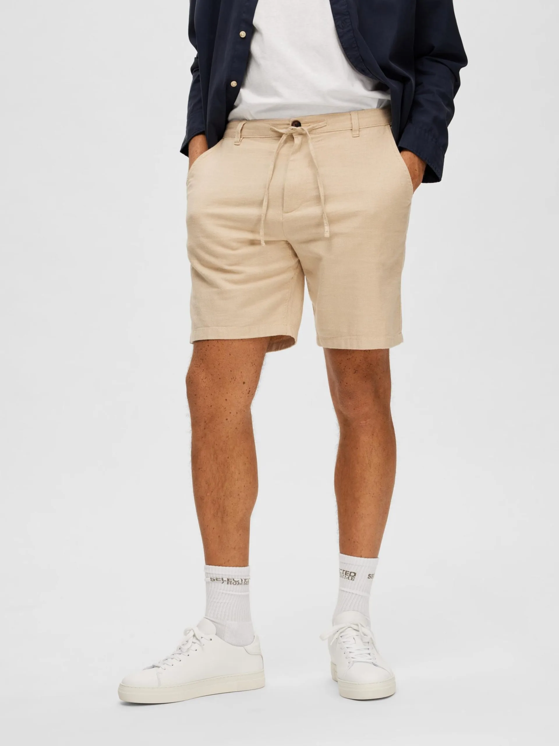 Selected Homme Shorts Regular Broek Brody Heren Sand 4 Selected Homme Shorts Regular Broek Brody Heren Sand - Afbeelding 2