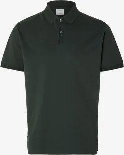 Selected Homme Polos Shirt Pikee Heren Groen