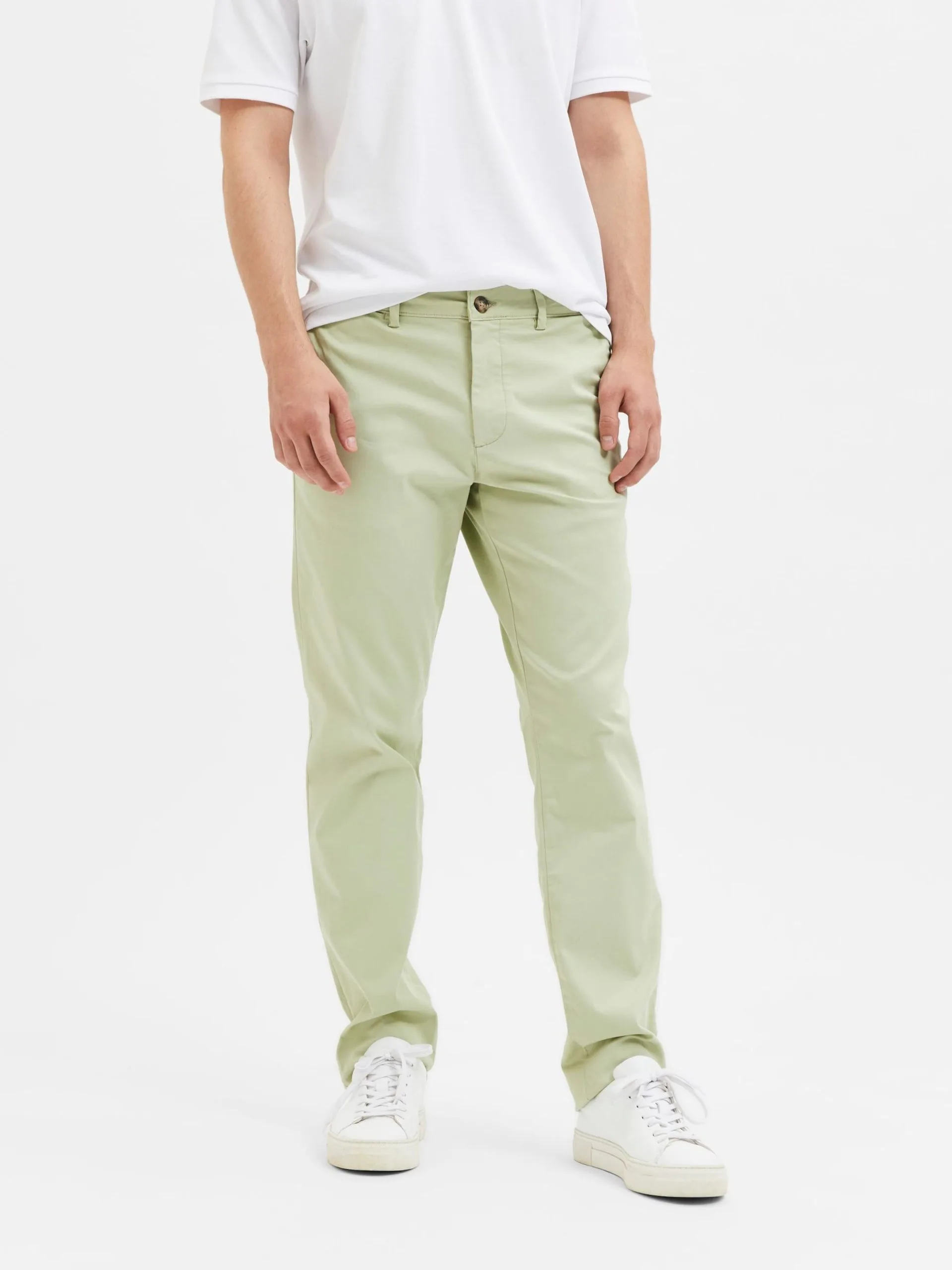 Selected Homme Chinos Slimfit Chino Miles Heren Appel 4 Selected Homme Chinos Slimfit Chino Miles Heren Appel - Afbeelding 2