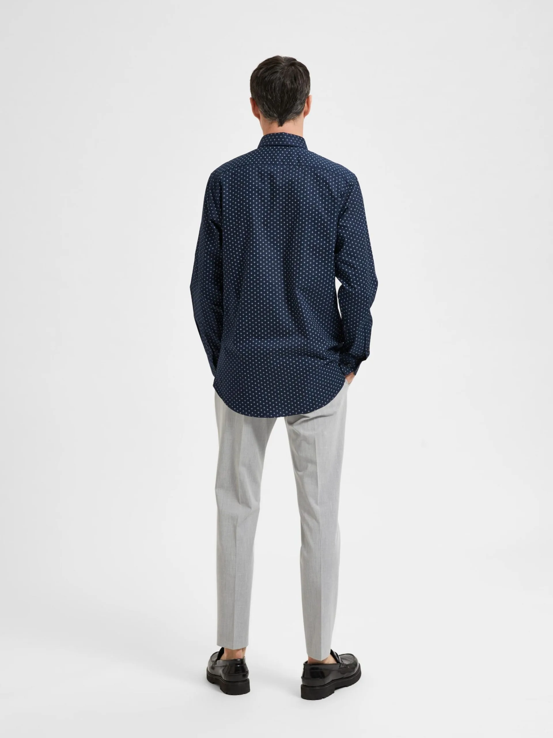 Selected Homme Casual Overhemden Regular Fit Overhemd Heren Nachtblauw 5 Selected Homme Casual Overhemden Regular Fit Overhemd Heren Nachtblauw - Afbeelding 3