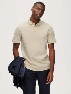 Selected Homme Polos Shirt Walter Heren Beige -Selected Homme Groot Warenhuis 1d7dfa3f71b99c0c204ec2080d48f14b