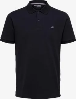 Selected Homme Polos Shirt Dante Heren Zwart