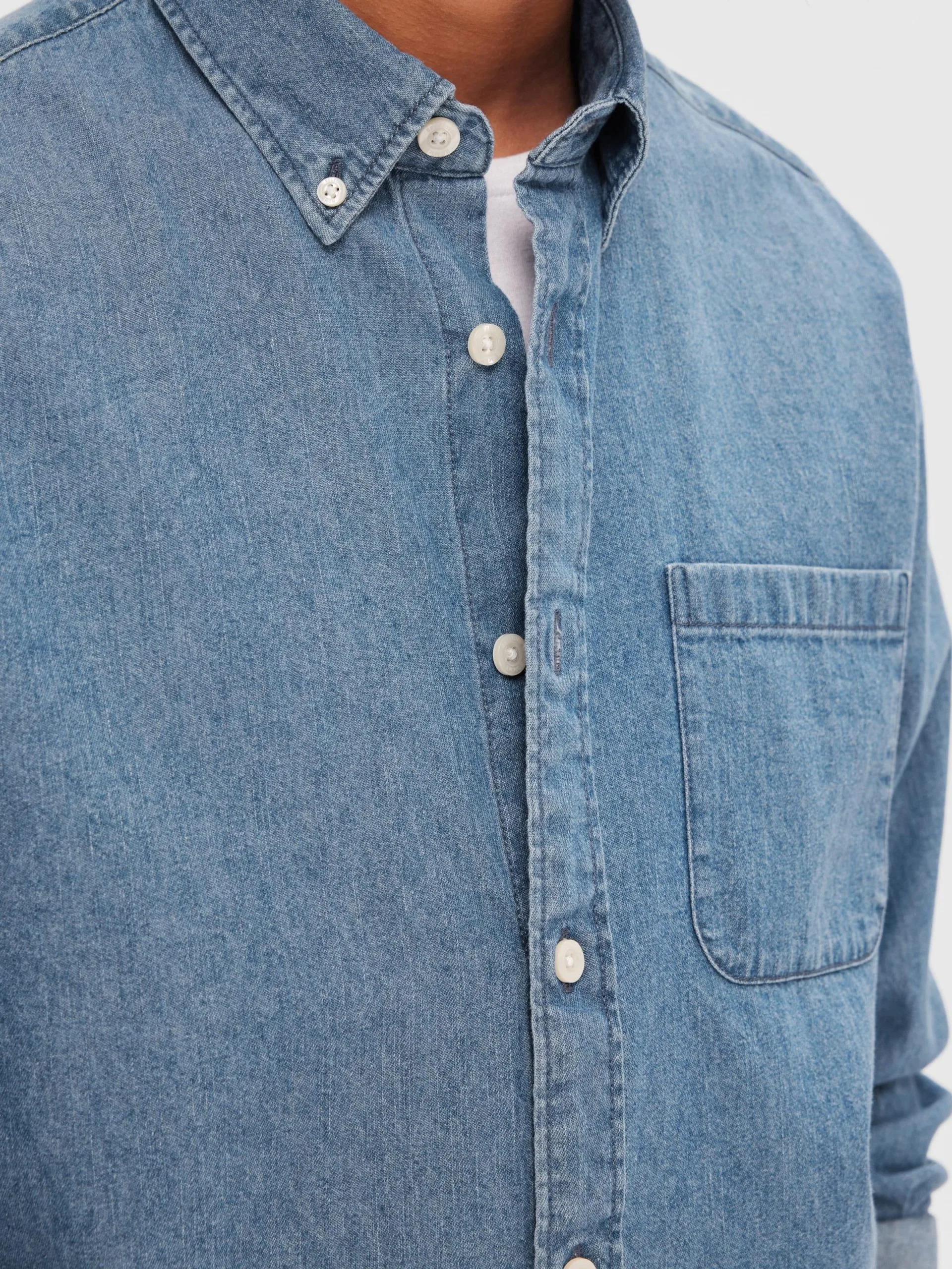 Selected Homme Denim Overhemden Regular Fit Overhemd Rick Heren Blauw 8 Selected Homme Denim Overhemden Regular Fit Overhemd Rick Heren Blauw - Afbeelding 6