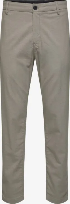Selected Homme Pantalons Slimfit Broek York Heren Greige