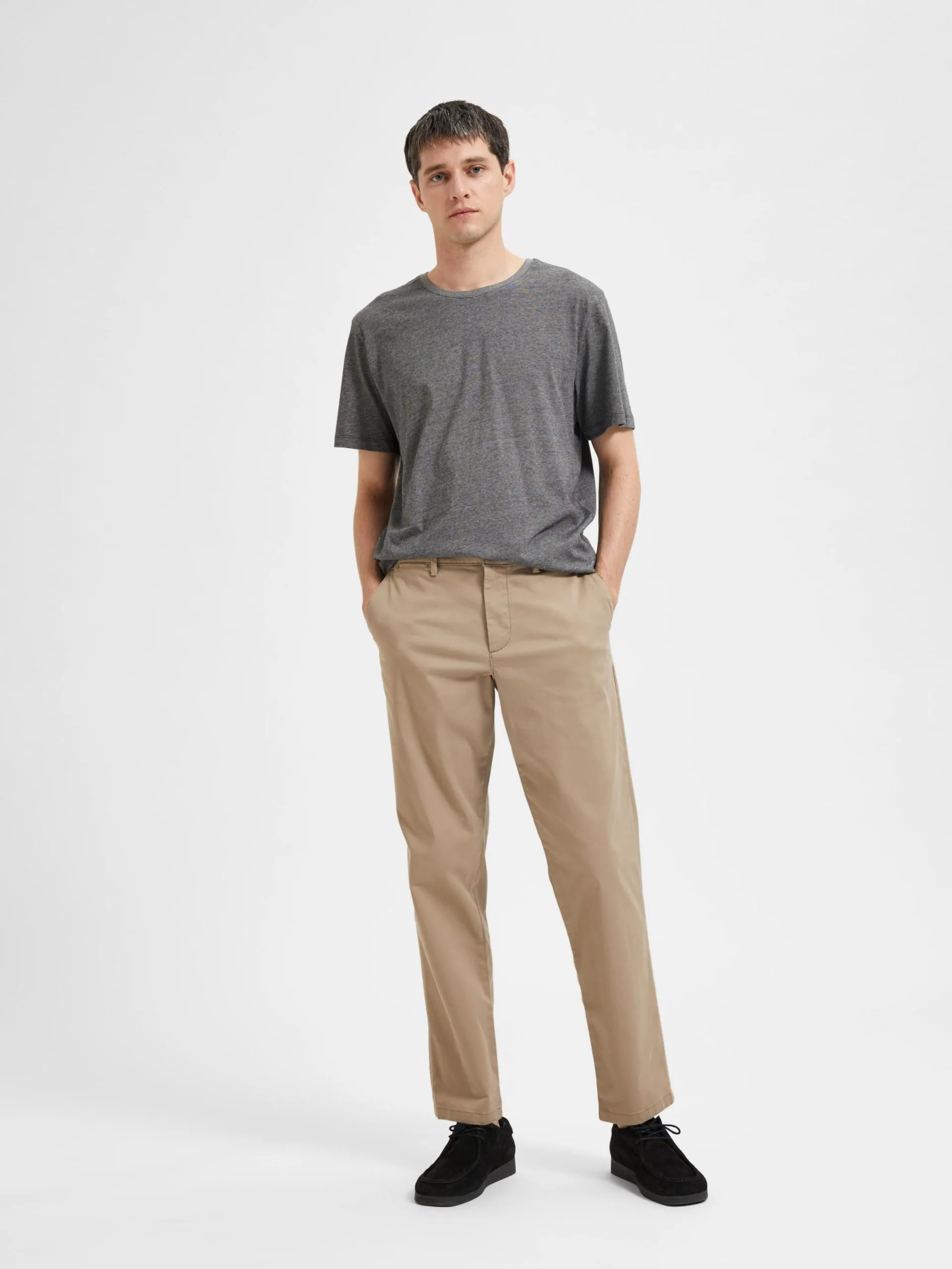 Selected Homme Chinos Regular Chino New Miles Heren Beige 6 Selected Homme Chinos Regular Chino New Miles Heren Beige - Afbeelding 4