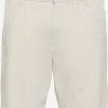 Selected Homme Shorts Regular Broek Pier Heren Crème / Lichtbeige