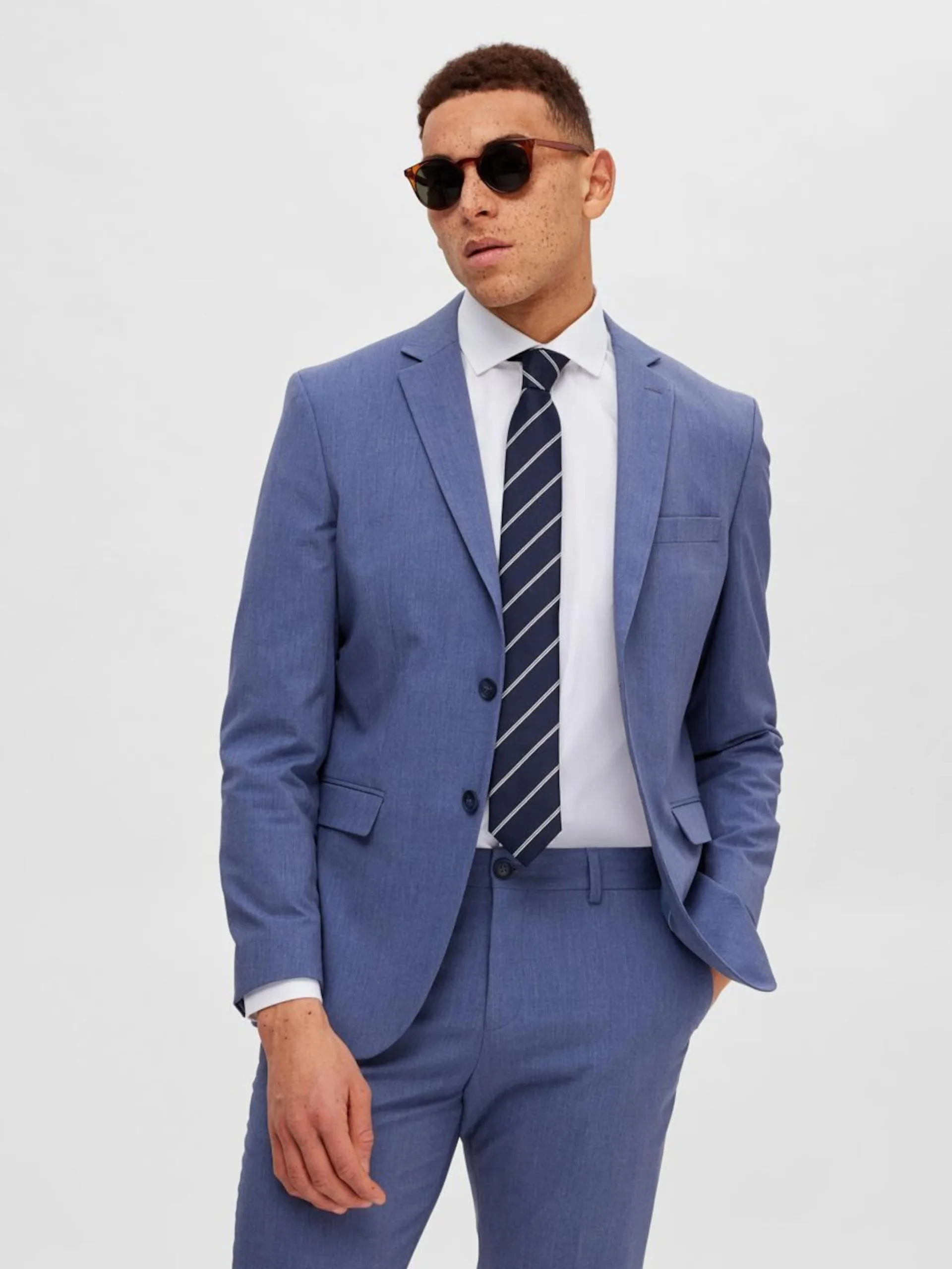 Selected Homme Blazers Slim Fit Colbert Heren Blauw 4 Selected Homme Blazers Slim Fit Colbert Heren Blauw - Afbeelding 2