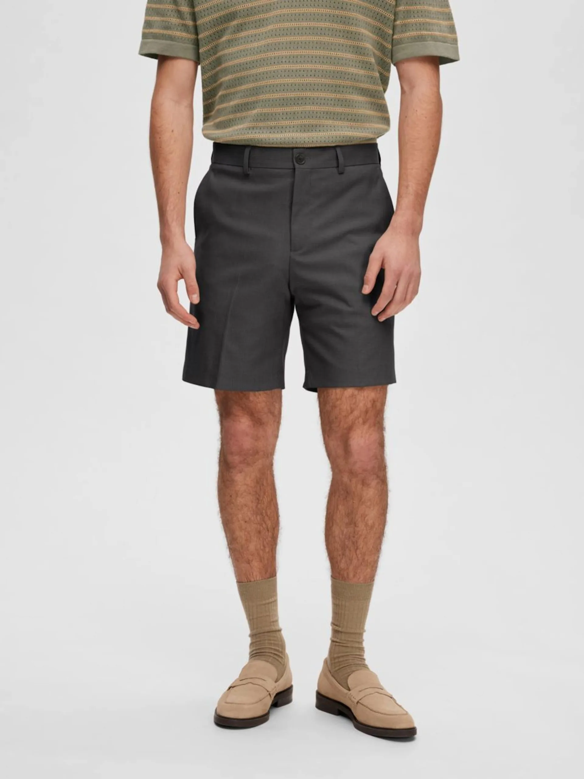 Selected Homme Chino Shorts Regular Chino Adam Heren Zwart 4 Selected Homme Chino Shorts Regular Chino Adam Heren Zwart - Afbeelding 2