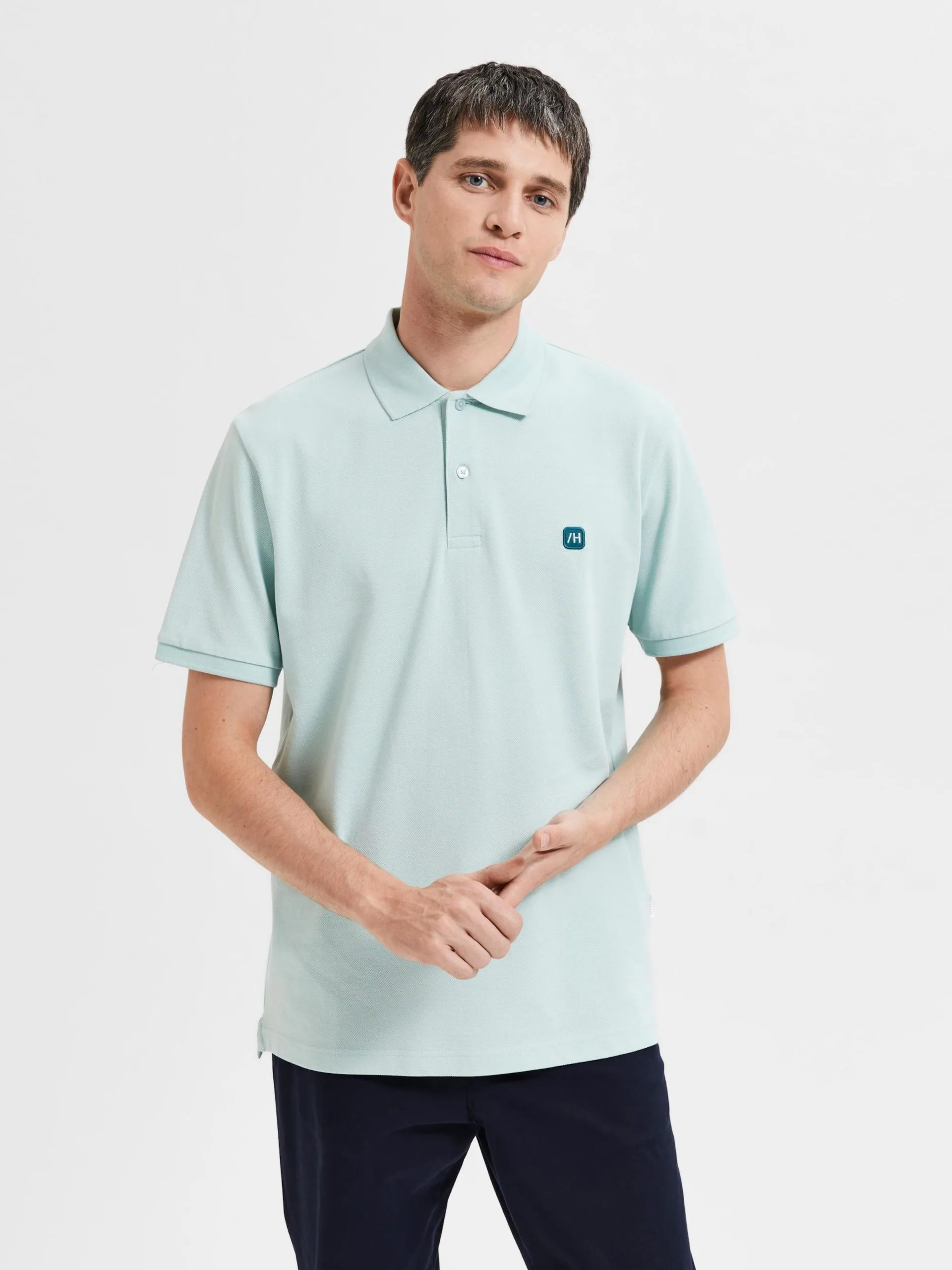 Selected Homme Polos Shirt Dante Heren Mintgroen 4 Selected Homme Polos Shirt Dante Heren Mintgroen - Afbeelding 2