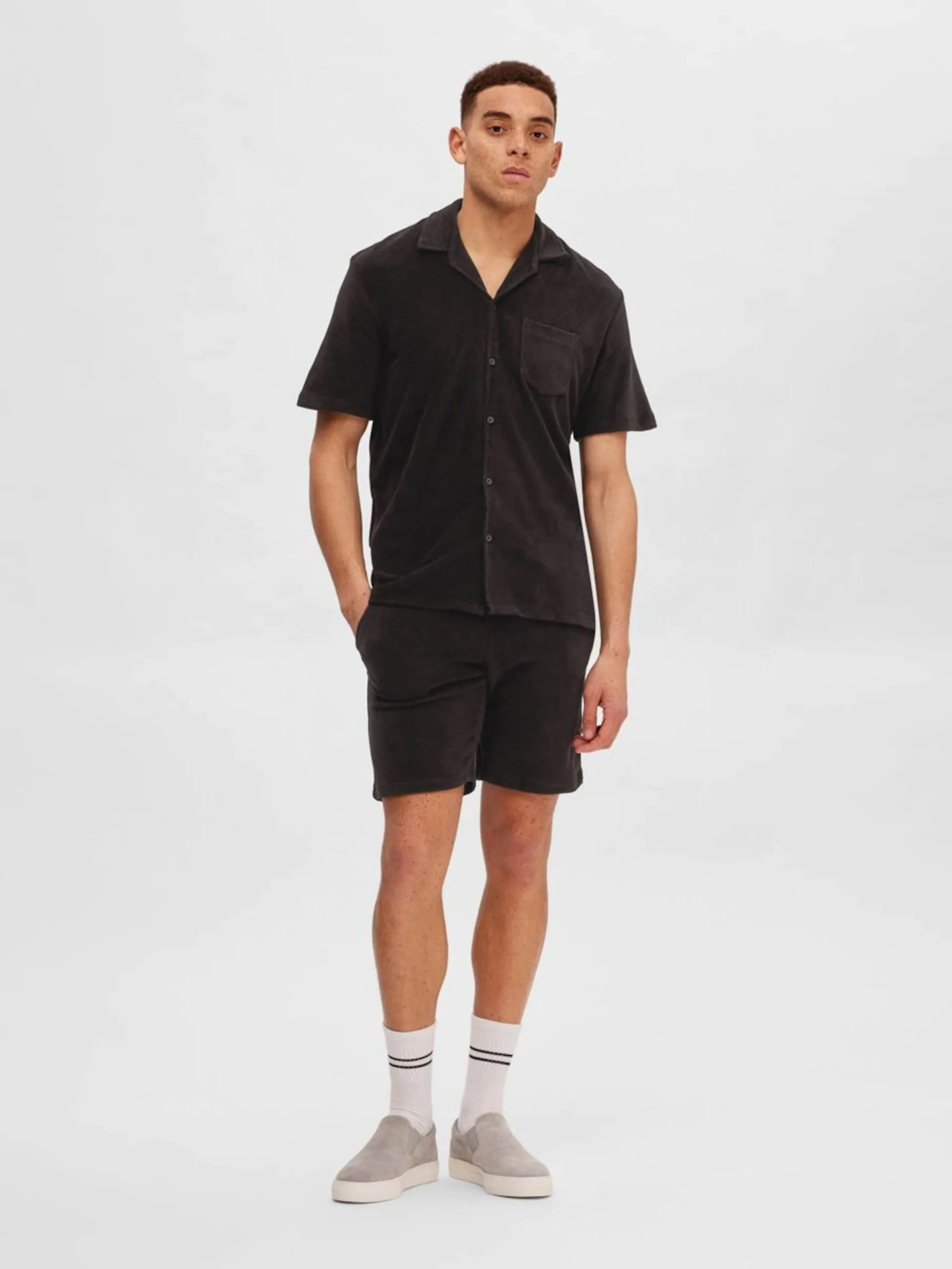 Selected Homme Shorts Loosefit Broek Heren Zwart 5 Selected Homme Shorts Loosefit Broek Heren Zwart - Afbeelding 4