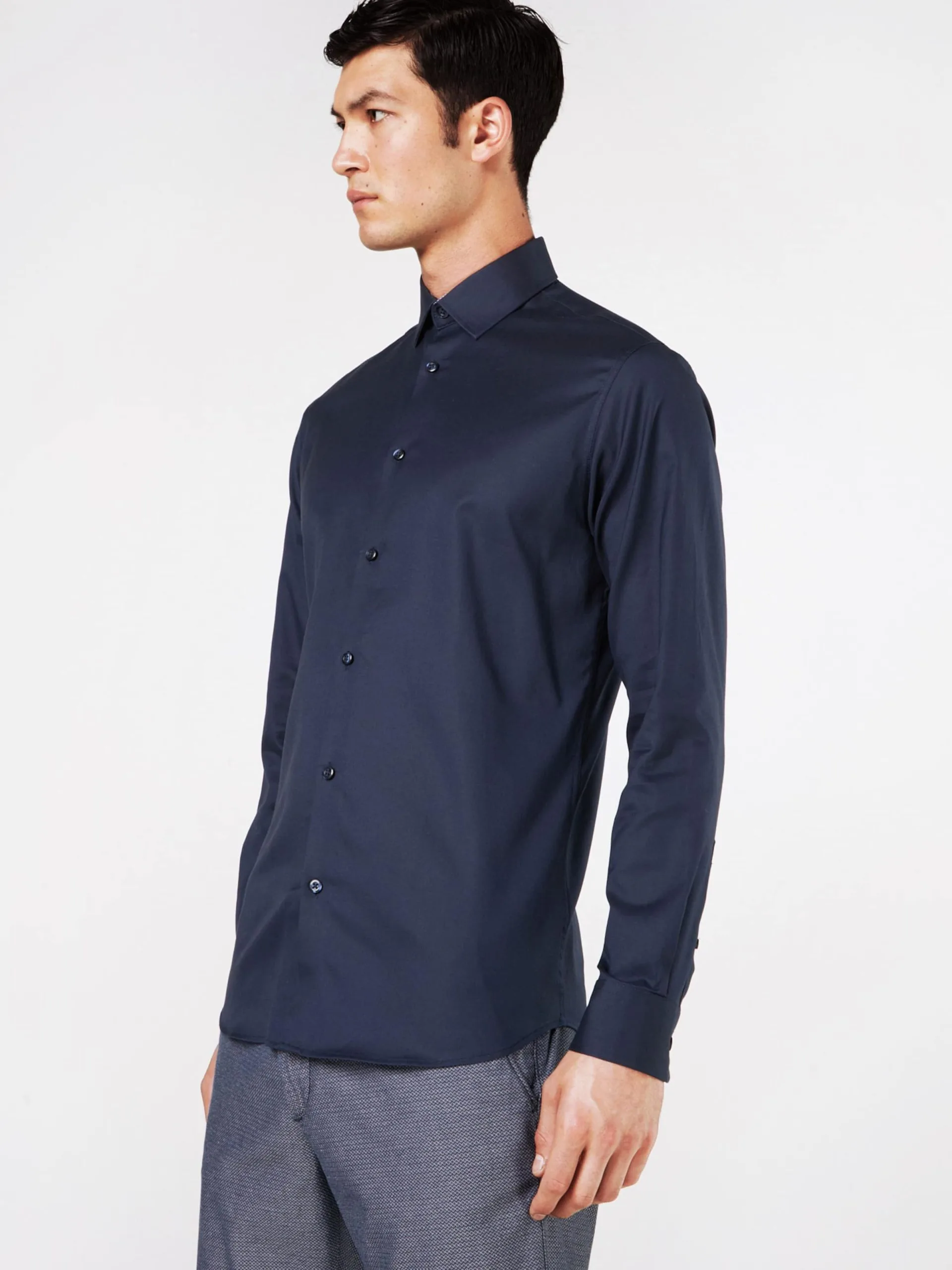 Selected Homme Casual Overhemden Slim Fit Overhemd Mark Heren Navy 4 Selected Homme Casual Overhemden Slim Fit Overhemd Mark Heren Navy - Afbeelding 2