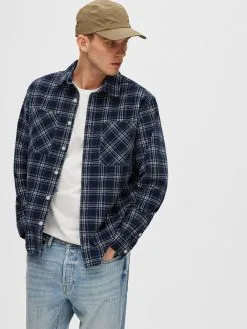 Selected Homme Geruite Overhemden Regular Fit Overhemd Finn Heren Blauw / Navy -Selected Homme Groot Warenhuis 2df957a80f0e24ff7e1c55954aea29d7