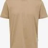 Selected Homme T-shirts Shirt Aspen Heren Lichtbruin