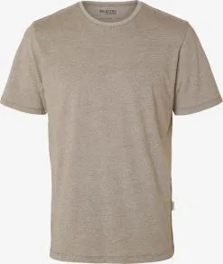 Selected Homme T-shirts Shirt Aspen Heren Chamois
