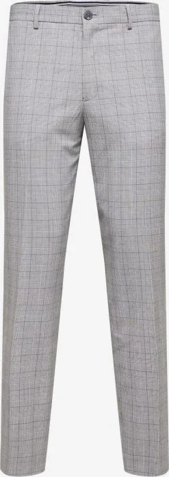 Selected Homme Pantalons Regular Pantalon Liam Heren Grafiet / Lichtgrijs