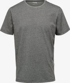 Selected Homme T-shirts Shirt Aspen Heren Donkergrijs