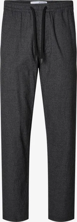 Selected Homme Pantalons Tapered Broek Fred Heren Antraciet / Lichtgrijs