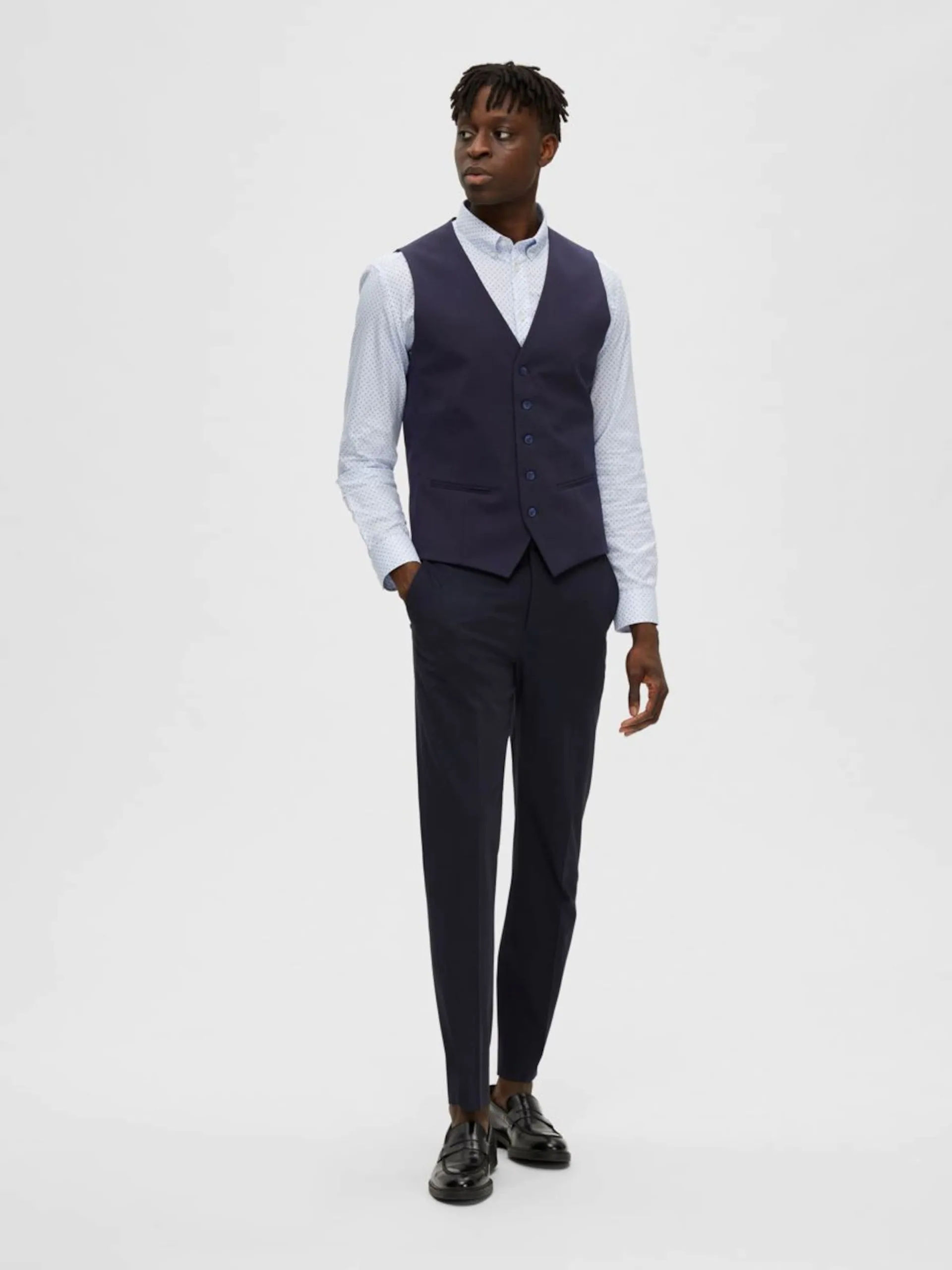 Selected Homme Gilets Gilet Heren Donkerblauw 6 Selected Homme Gilets Gilet Heren Donkerblauw - Afbeelding 4