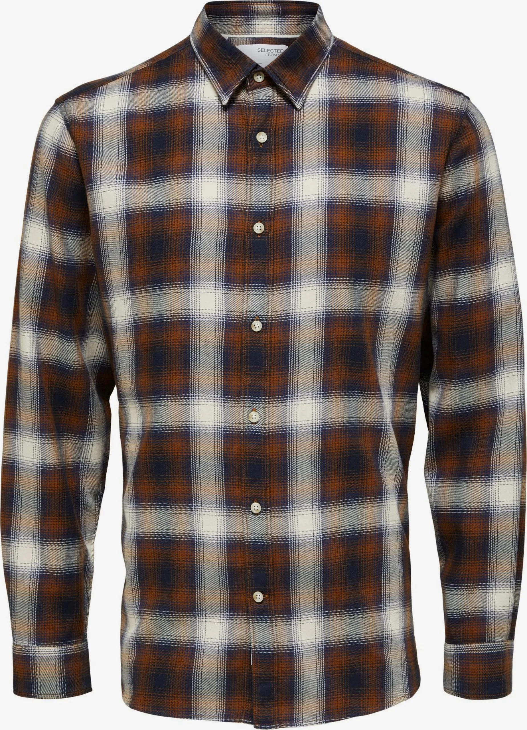 Selected Homme Geruite Overhemden Regular Fit Overhemd Robin Heren Roestbruin 3 Selected Homme Geruite Overhemden Regular Fit Overhemd Robin Heren Roestbruin