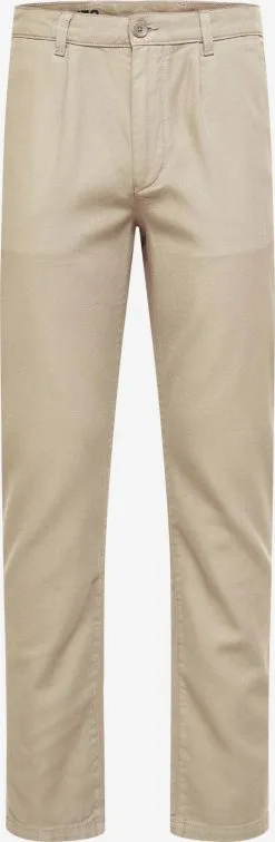 Selected Homme Chinos Tapered Chino Jax Heren Beige