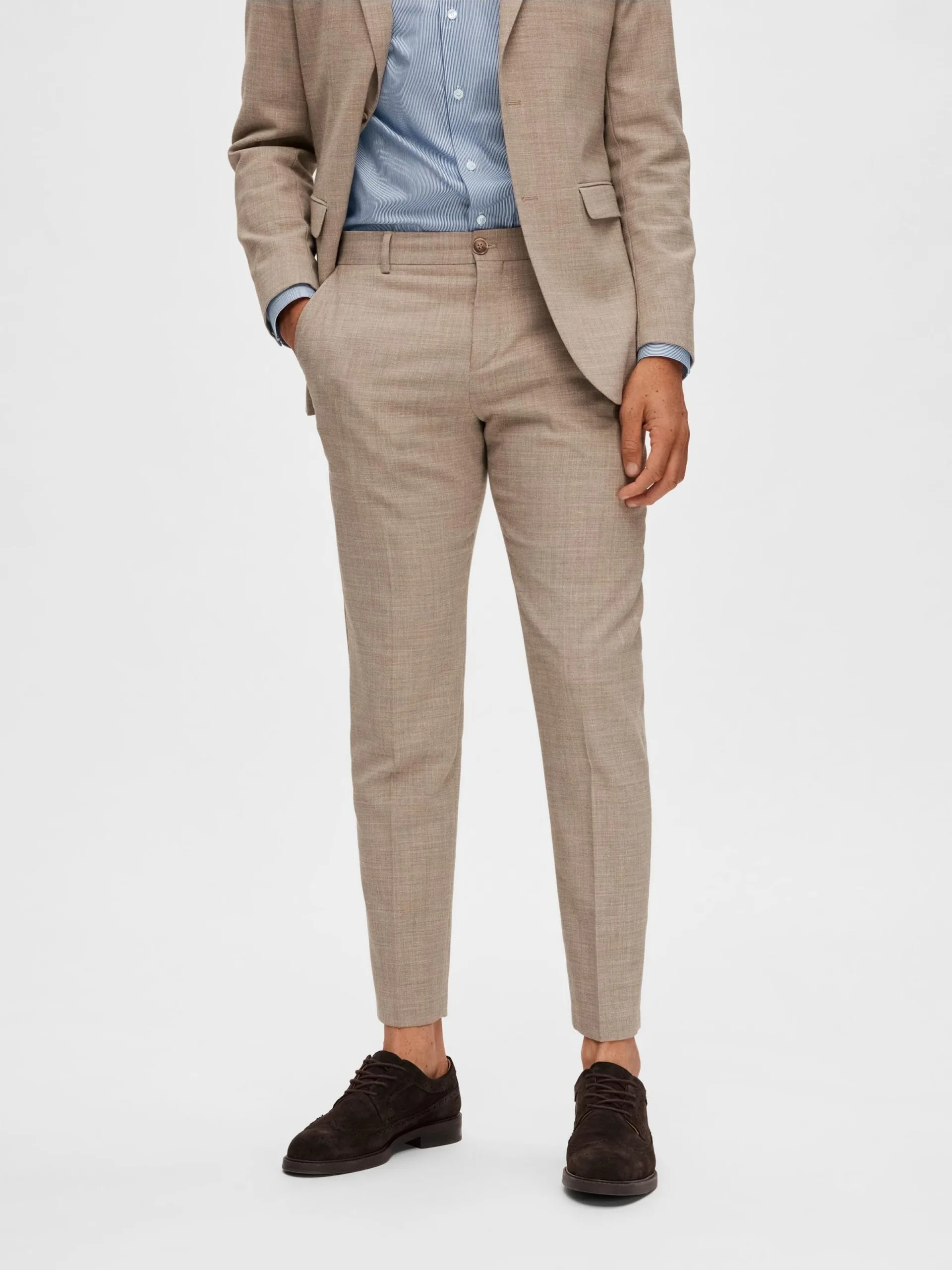 Selected Homme Pantalons Regular Pantalon Oasis Heren Sand 4 Selected Homme Pantalons Regular Pantalon Oasis Heren Sand - Afbeelding 2