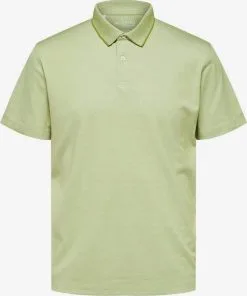 Selected Homme Polos Shirt Heren Lichtgroen