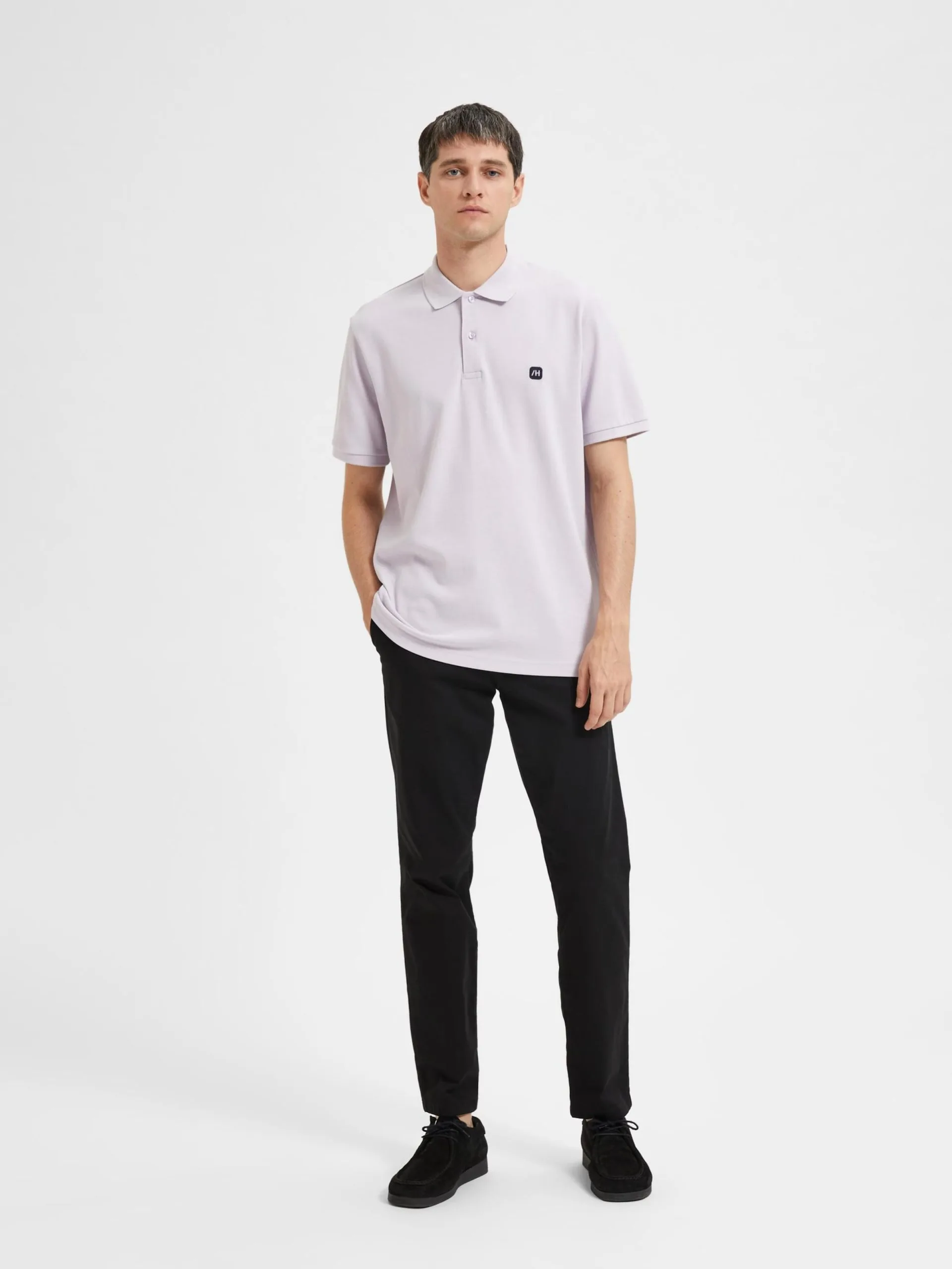 Selected Homme Polos Shirt Dante Heren Pastellila 6 Selected Homme Polos Shirt Dante Heren Pastellila - Afbeelding 4