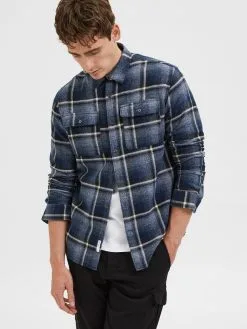 Selected Homme Geruite Overhemden Regular Fit Overhemd Heren Navy / Nachtblauw -Selected Homme Groot Warenhuis 394c6f0368de045ce9096130dcc38964