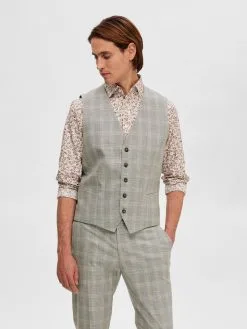 Selected Homme Gilets Gilet Heren Lichtgrijs